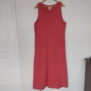 Vintage Eddie Bauer Front Pocket‎ Farm Chore Maxi Dress Size Medium Tall
